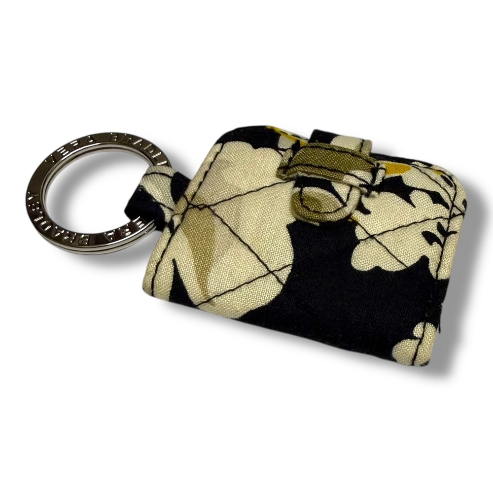 Vera Bradley Dogwood Quilted Cotton Double Mirror Frame Keychain Floral Key Ring
